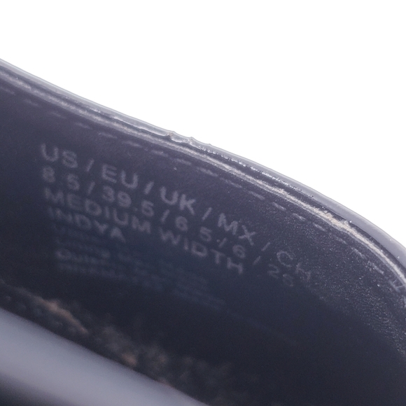 Reaction Women's Indya Platform Pump Block Heel Black Patent Closed Toe Size 8.5 - Picture 13 of 14